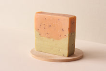 Load image into Gallery viewer, Vegan Handmade Cold Processed Triple Butter French Pink and Green Clay soap scented with Geranium, ylang ylang and palmarosa essential oils