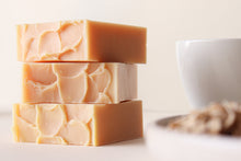 Load image into Gallery viewer, Vegan Handmade Cold Processed Triple Butter Oat Milk and Lavender soap scented with Lavender, Lemongrass and Patchouli essential oils