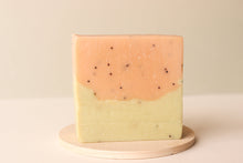 Load image into Gallery viewer, Vegan Handmade Cold Processed Triple Butter French Pink and Green Clay soap scented with Geranium, ylang ylang and palmarosa essential oils