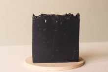 Load image into Gallery viewer, Handmade vegan Cold Processed Triple Butter Activated Charcoal soap scented with Tea Tree, Peppermint and Lavender Essential Oils