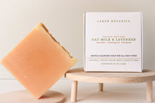 Load image into Gallery viewer, Vegan Handmade Cold Processed Triple Butter Oat Milk and Lavender soap scented with Lavender, Lemongrass and Patchouli essential oils