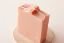 Load image into Gallery viewer, Vegan Handmade Cold Processed Triple Butter Rice Milk and Calamine soap scented with Lavender, Geranium and Patchouli essential oils