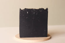 Load image into Gallery viewer, Handmade vegan Cold Processed Triple Butter Activated Charcoal soap scented with Tea Tree, Peppermint and Lavender Essential Oils
