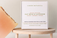 Load image into Gallery viewer, Vegan Handmade Cold Processed Triple Butter Oat Milk and Lavender soap scented with Lavender, Lemongrass and Patchouli essential oils
